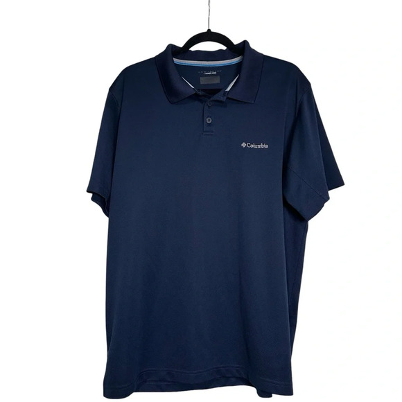 Columbia Men’s MED Navy Omni-Shade Golf Polo - Picture 1 of 5